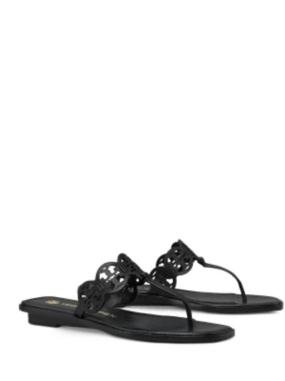 NIB Tory Burch Women's Tiny Miller Thong Sandals Black
